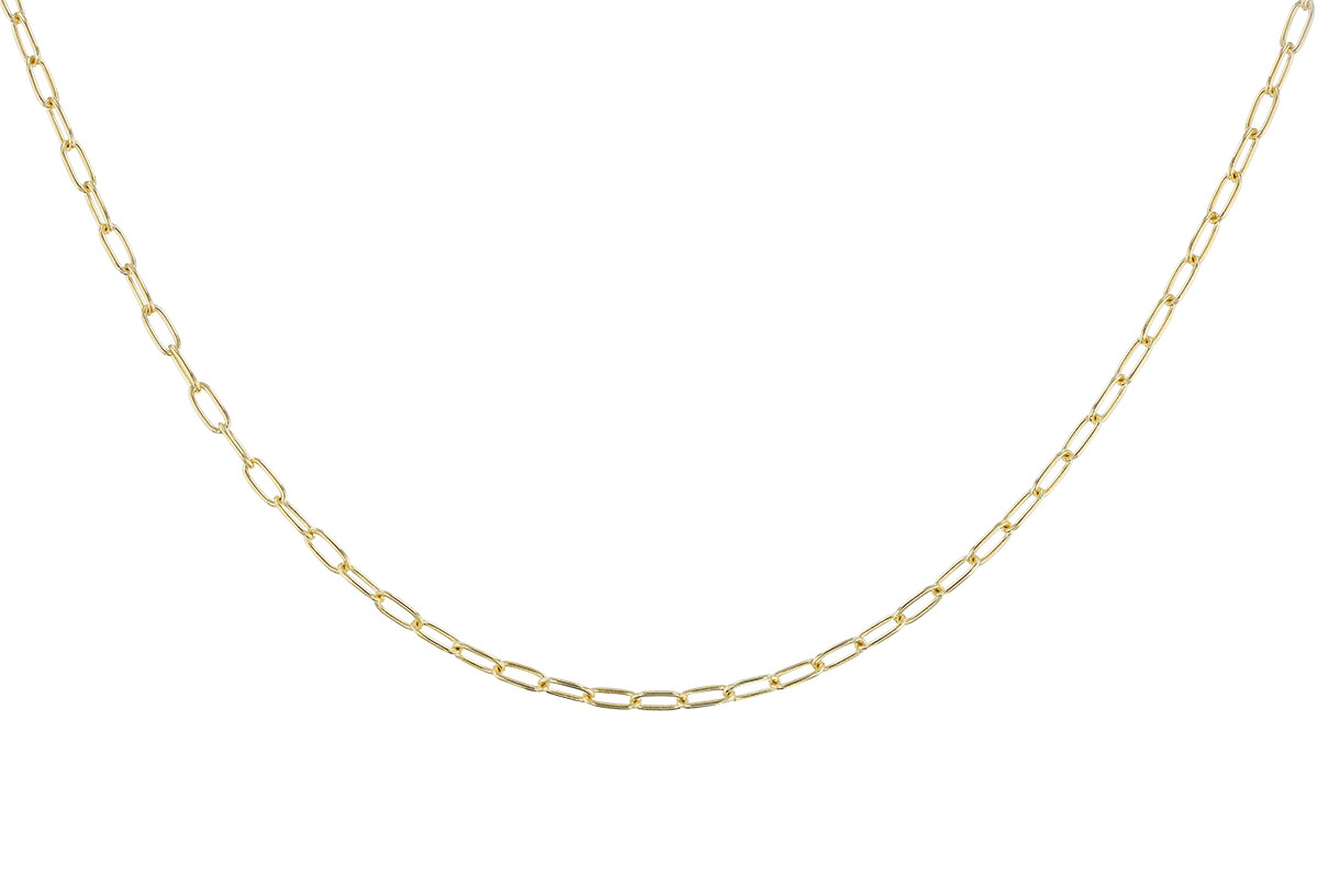 A328-60592: PAPERCLIP SM (20IN, 2.40MM, 14KT, LOBSTER CLASP)
