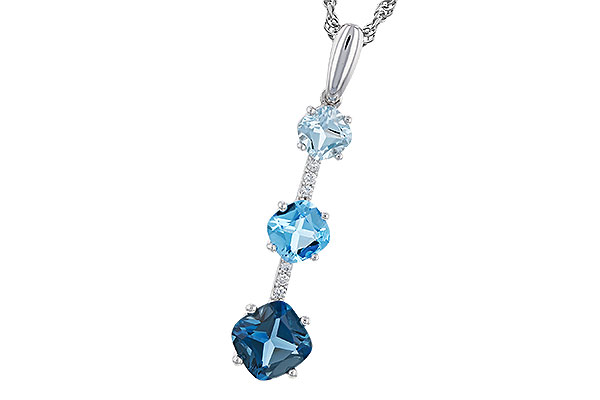 K329-46973: NECK 1.87 TW BLUE TOPAZ 1.90 TGW