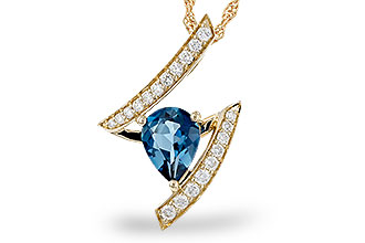M329-46937: NECK 1.04 LONDON BLUE TOPAZ 1.23 TGW (8x6MM)